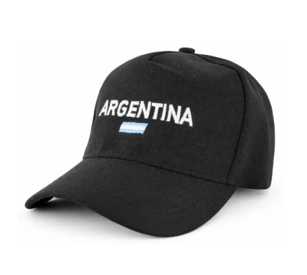 Cap de gabardina bordado Argentina pack x 5 unidades